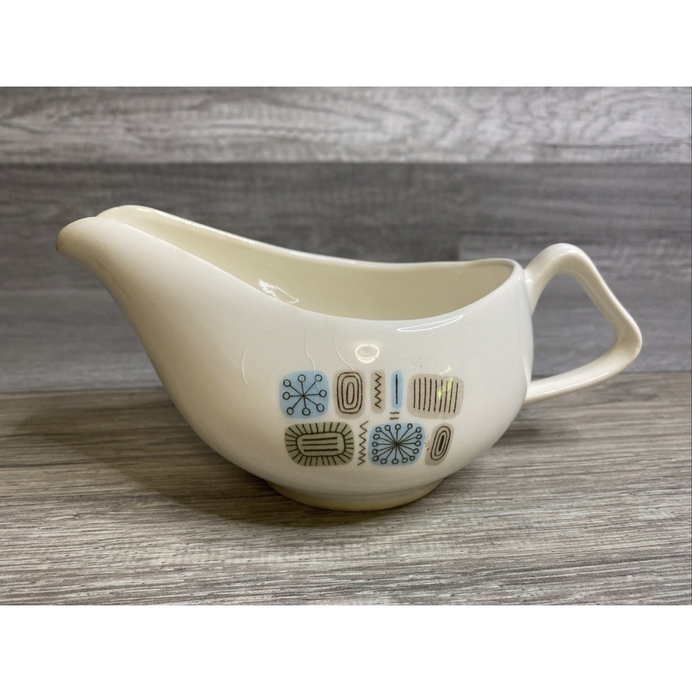 Vintage Atomic Gravy Boat‎ Temporama Canonsburg Pottery  1950s